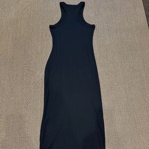 H&M LADIES RACERBACK MIDI BODYCON SHEATH DRESS BLACK SIZE MEDIUM